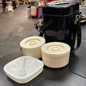 Japanese Bento Black Lunch Carrier withSushi Container